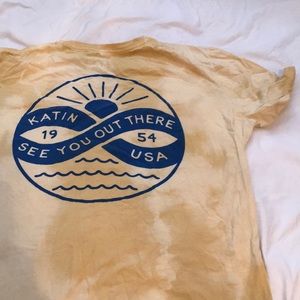 katin yellow tie dye men’s tee